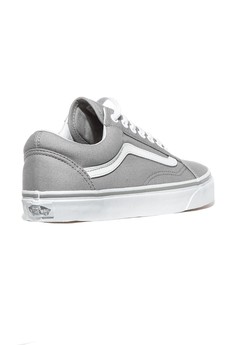 vans old skool drizzle grey & white skate shoes