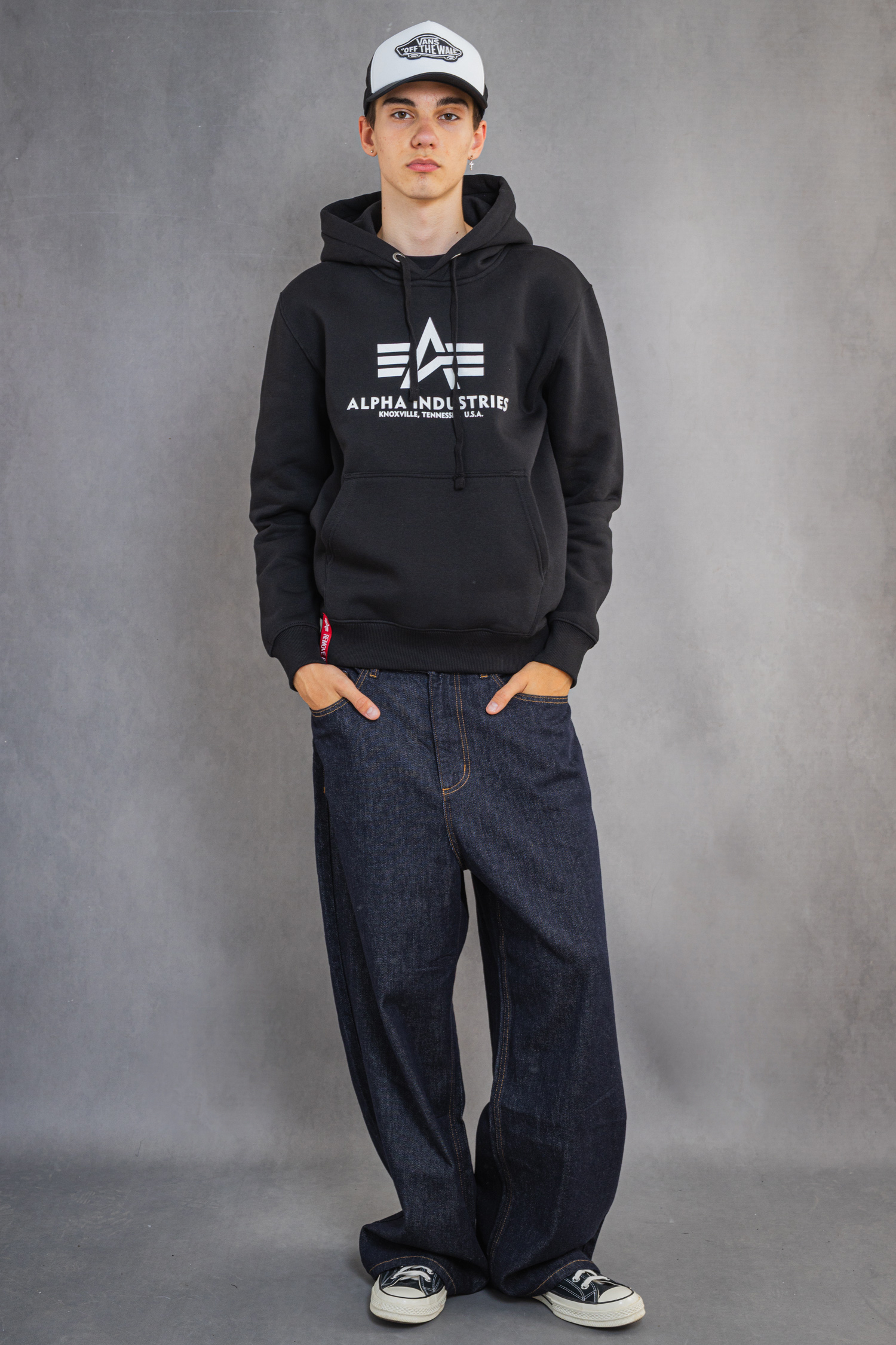 Bluza z kapturem Alpha Industries Basic Big Logo